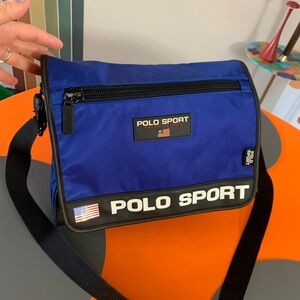 Polo by Ralph Lauren Sport Blue and Black Messenger Bag Unisex style
